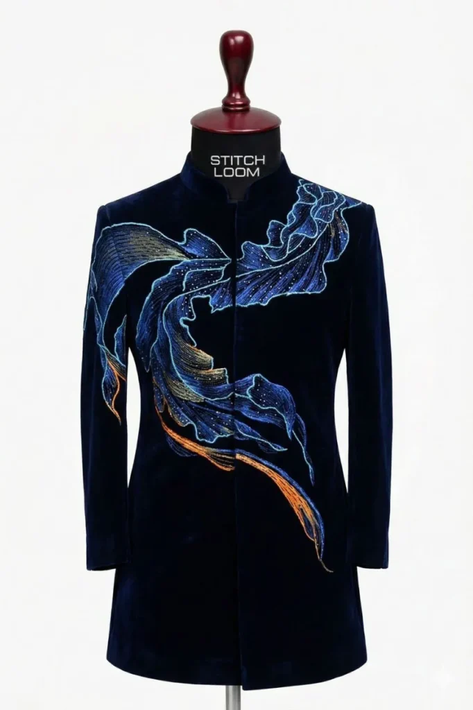 Custom men’s Jodhpuri manufactured in Kerala, India by Stitch Loom