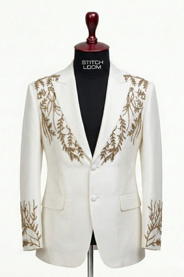 Custom Men’s Blazers Kerala manufactured by Stitch Loom for bulk B2B supply